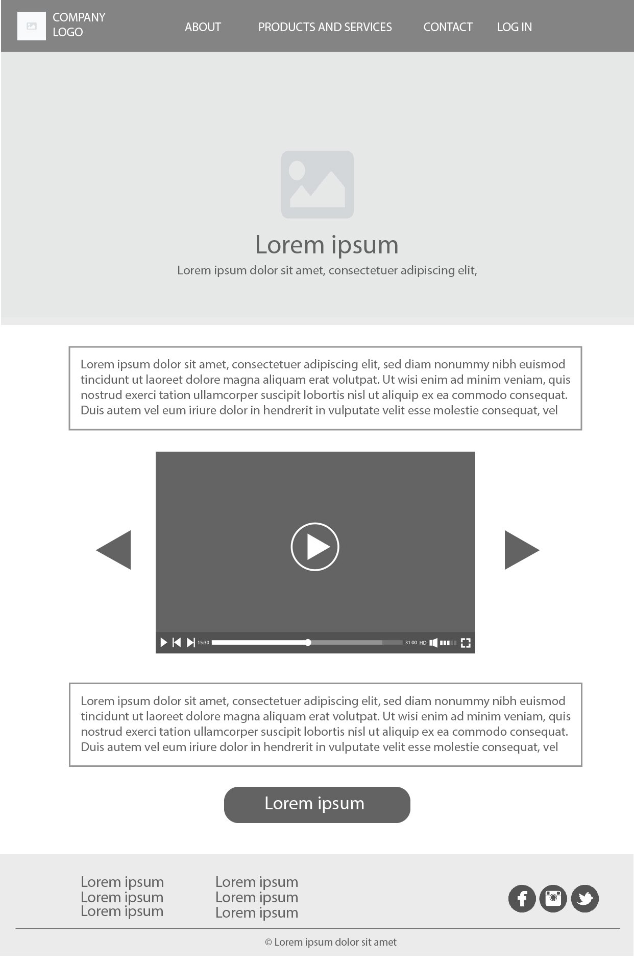 wireframe homepage